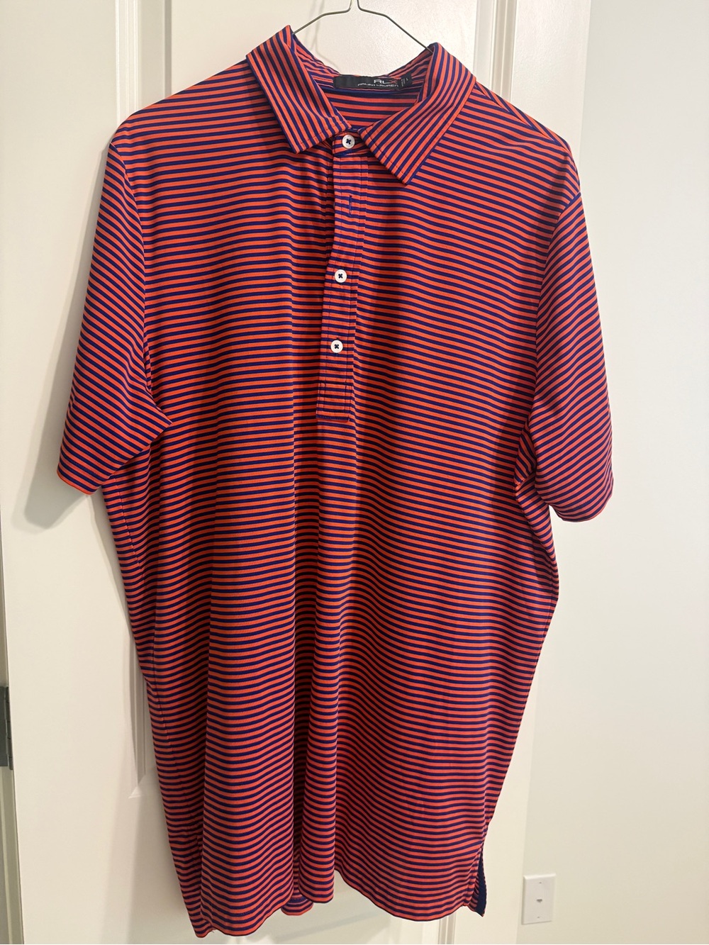 Ralph Lauren Orange and Navy Striped Shirt